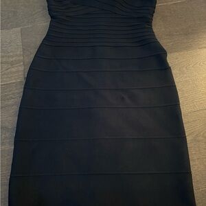 Herve Leger Black Isla Bandage Dress
